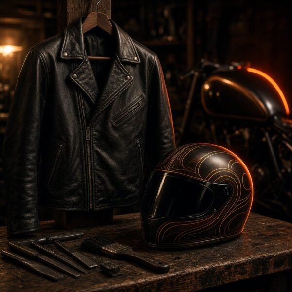 Vitrine créateur dans la boutique BikerTribe